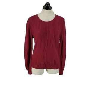 Topsicles Burgundy Scoop Neck‎ sz large pullover Sweater